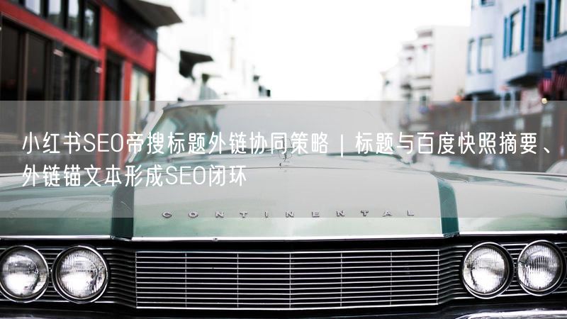 小红书SEO帝搜标题外链协同策略｜标题与百度快照摘要、外链锚文本形成SEO闭环